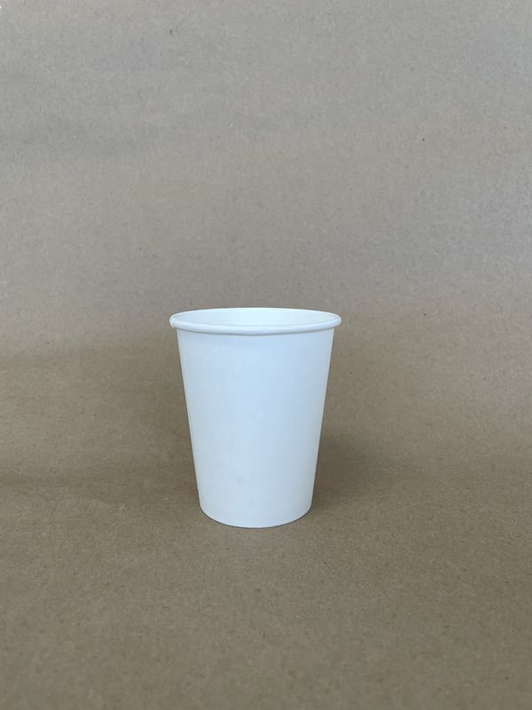 8oz. White Plain Single Wall Hot Cup