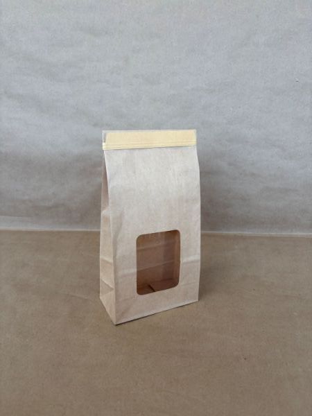 1lb Window Kraft Tin Tie Bag PLA Lined 1000cs